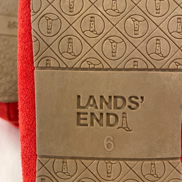 Boys Lands End Suede/Sheepskin Slippers Red Size 6 - Picture 5 of 5